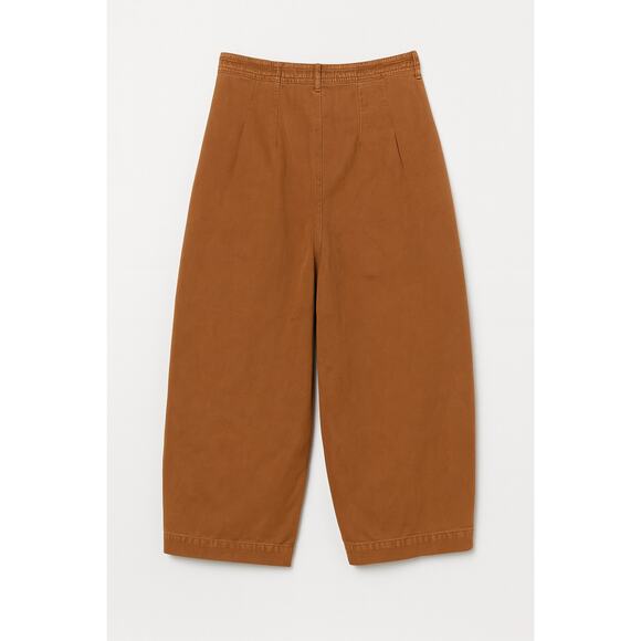 We The Free Brown Barrel Pants Size 29 Wide Leg Cropped High Rise Casual Cotton - Picture 2 of 10